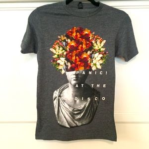 Panic At the Disco band grey band tee